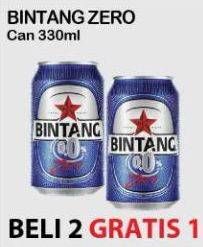 Promo Harga Bintang Zero 330 ml - Alfamart