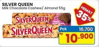 Promo Harga Silver Queen Chocolate Cashew, Almonds 55 gr - Indomaret