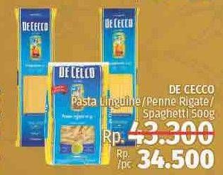 Promo Harga DE CECCO Pasta 500 gr - LotteMart