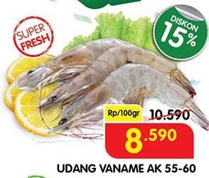 Promo Harga Udang Vanamae AK55-60 100 gr - Superindo