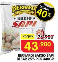 Promo Harga Bernardi Bakso Sapi Besar 25 pcs - Superindo