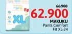 Makuku Comfort Fit Diapers Pants 24 pcs Diskon 5%, Harga Promo Rp62.900, Harga Normal Rp66.900