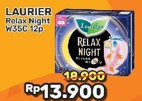 Promo Harga Laurier Relax Night 35cm 12 pcs - Alfamart