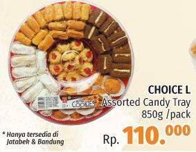 Promo Harga CHOICE L Assorted Candy Tray 850 gr - LotteMart
