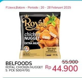 Promo Harga Belfoods Royal Nugget Chicken Nugget S 500 gr - Indomaret