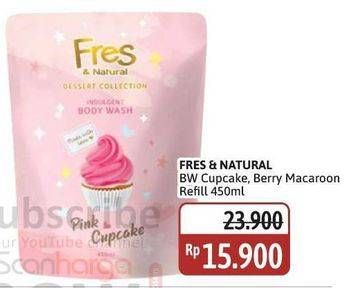 Promo Harga Fres & Natural Body Wash Dessert Collection Pink Cupcake, Berry Macaron 450 ml - Alfamidi