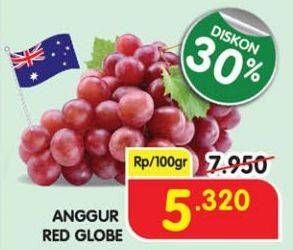 Promo Harga Anggur Red Globe per 100 gr - Superindo