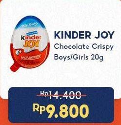 Promo Harga Kinder Joy Chocolate Crispy Girls, Boys 20 gr - Indomaret