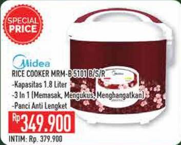 Promo Harga MIDEA MRMB 5101 Rice Cooker B/S/R  - Hypermart