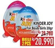 Promo Harga Kinder Joy Chocolate Crispy Girls, Boys 20 gr - Hypermart