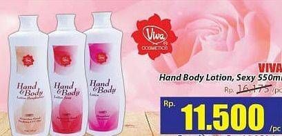Promo Harga VIVA Hand Body Lotion Sexy 550 ml - Hari Hari