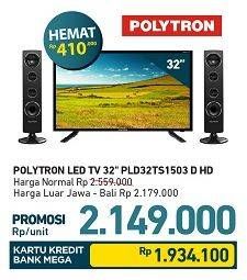 Promo Harga POLYTRON PLD 32TS1503 | LED TV 32 inch  - Carrefour