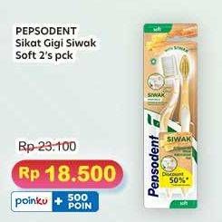 Promo Harga Pepsodent Sikat Gigi Nature Essentials Siwak 2 pcs - Indomaret