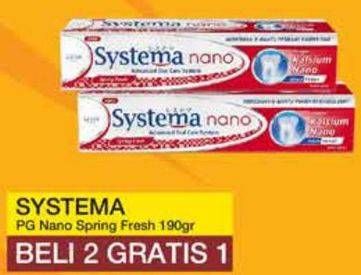 Promo Harga SYSTEMA Toothpaste  Nano Spring Fresh 190 gr - Yogya