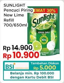 Promo Harga Sunlight Pencuci Piring Jeruk Nipis 100 650 ml - Indomaret