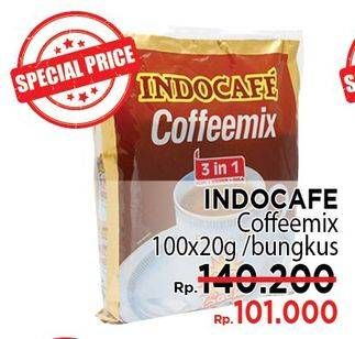 Promo Harga Indocafe Coffeemix 100 pcs - LotteMart