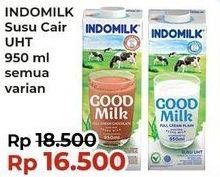 Promo Harga INDOMILK Susu UHT All Variants 950 ml - Indomaret