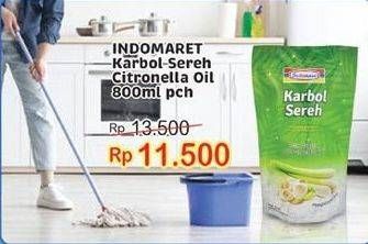 Promo Harga INDOMARET Karbol Sereh Citronella Oil 800 ml - Indomaret