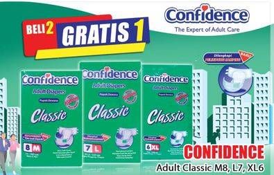Promo Harga CONFIDENCE Adult Diapers Classic M8, L7, XL6  - Hari Hari