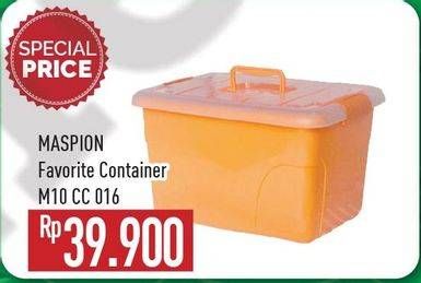 Promo Harga MASPION Favorite Box Container M10 CC 016  - Hypermart