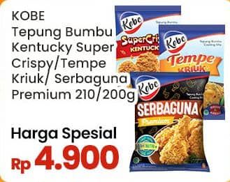 Promo Harga Kobe Tepung Bumbu Super Crispy, Tempe Goreng Kriuk, Serbaguna Premium 200 gr - Indomaret