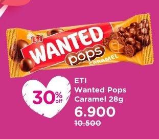 Promo Harga ETI Wanted Pops Caramel 28 gr - Watsons