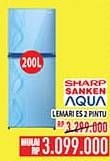 Promo Harga SHARP/SANKEN/AQUA Kulkas 2 Pintu 200L`  - Hypermart