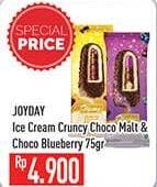 Promo Harga JOYDAY Ice Cream Crunchy Chocolate Malt, Chocolate Blueberry 75 gr - Hypermart