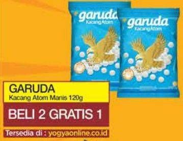 Promo Harga GARUDA Kacang Atom Manis Gurih 120 gr - Yogya
