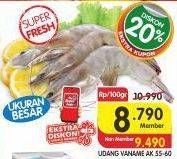 Promo Harga Udang Vanamae AK55-60 100 gr - Superindo