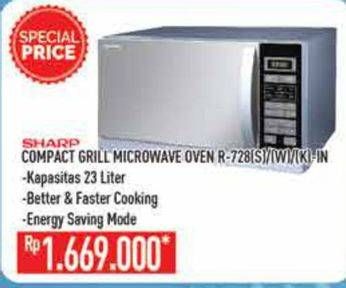 Promo Harga SHARP R-728(S)-IN | Stylish Designed Microwave Oven 25ltr  - Hypermart