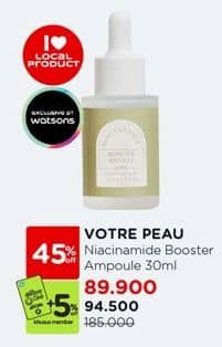 Votre Peau  Niacinamide Booster Ampoule 30 ml Diskon 48%, Harga Promo Rp94.500, Harga Normal Rp185.000, Member Rp89.900, +Diskon 5% Khusus Member , Khusus Member