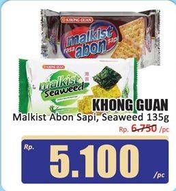 Promo Harga Khong Guan Malkist Abon Sapi, Seaweed 135 gr - Hari Hari