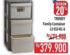 Promo Harga Lion Star Trendy Family Container KC-6  - Hypermart
