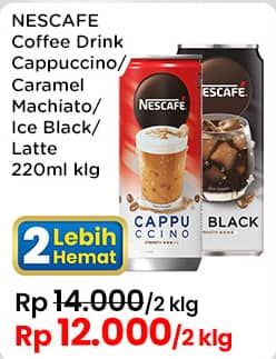 Promo Harga Nescafe Ready to Drink Cappucino, Caramel Macchiato, Ice Black 220 ml - Indomaret