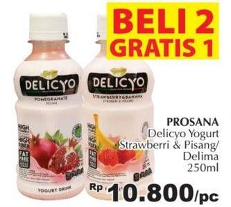 Promo Harga PROSANA Delicyo Strawberry Banana, Pomegranate 250 ml - Giant