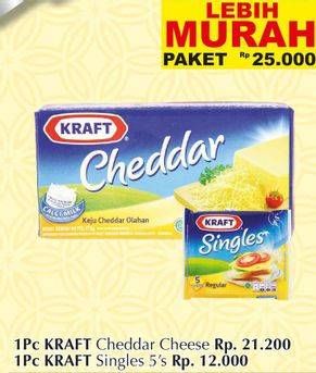 Promo Harga Kraft Cheddar Cheese + Single Cheese  - Giant