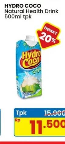 Promo Harga Hydro Coco Minuman Kelapa Original 500 ml - Indomaret