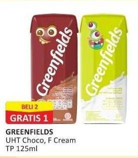 Promo Harga GREENFIELDS UHT Choco Malt, Full Cream 125 ml - Alfamart