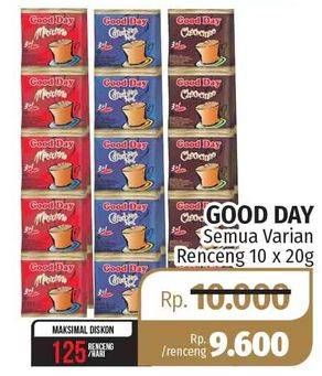 Promo Harga Good Day Instant Coffee 3 in 1 All Variants 10 pcs - Lotte Grosir