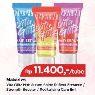 Promo Harga Makarizo Vita Glitz Hair Serum Revitalizing Care, Strength Booster, Reflect Enhance 8 ml - TIP TOP