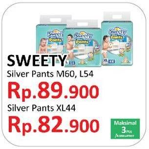 Promo Harga Sweety Silver Pants M60, L54 54 pcs - Yogya