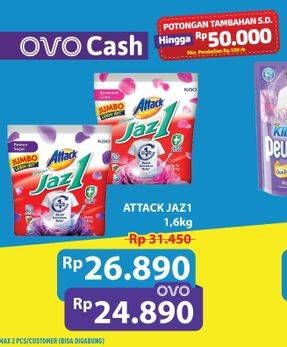 Promo Harga Attack Jaz1 Detergent Powder 1700 gr - Hypermart