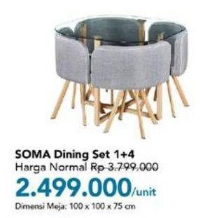 Promo Harga SOMA Diningset  - Carrefour
