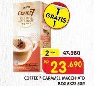 Promo Harga Coffee7 Caramel Macchiato per 2 box 5 pcs - Superindo
