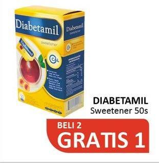 Promo Harga DIABETAMIL Sweetener 50 pcs - Alfamidi