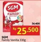 Promo Harga SGM Family Yummi Nutri Creamy Vanilla 330 gr - Alfamidi