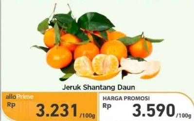 Promo Harga Jeruk Shantang Daun per 100 gr - Carrefour