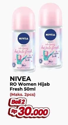 Promo Harga Nivea Deo Roll On Whitening Hijab Fresh 25 ml - Yogya