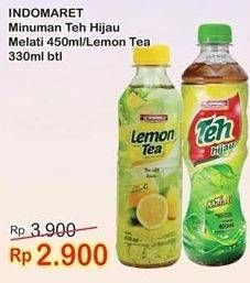 Promo Harga INDOMARET Minuman Teh Hijau Melati, Lemon 330 ml - Indomaret